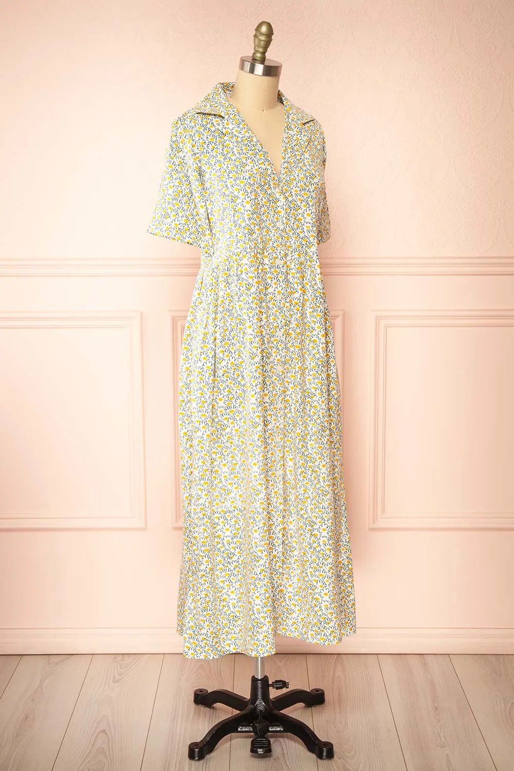 Palotta | Long Daisy Print Button-Up Dress sold by Boutique 1861 product image thumbnail 3
