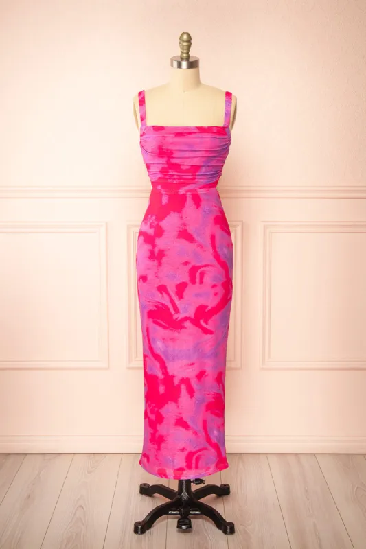 Ahuria | Long Tie-Dye Fitted Dress made by Boutique 1861