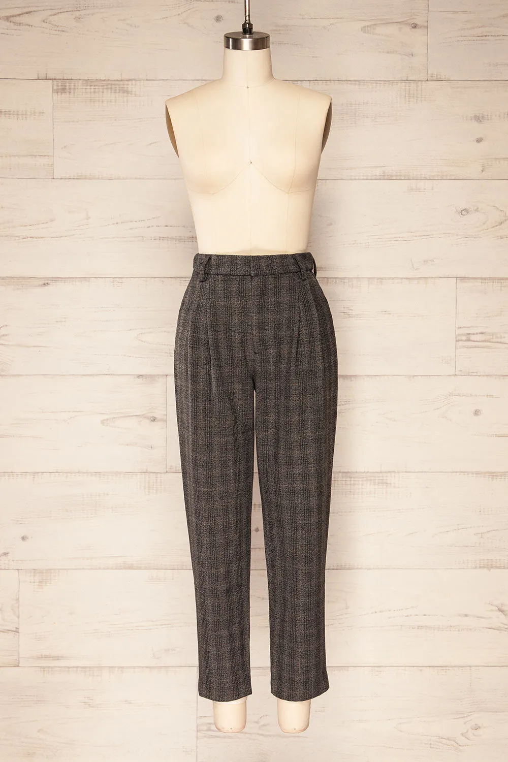 Liandrino | High-Waisted Plaid Pants sold by Boutique 1861