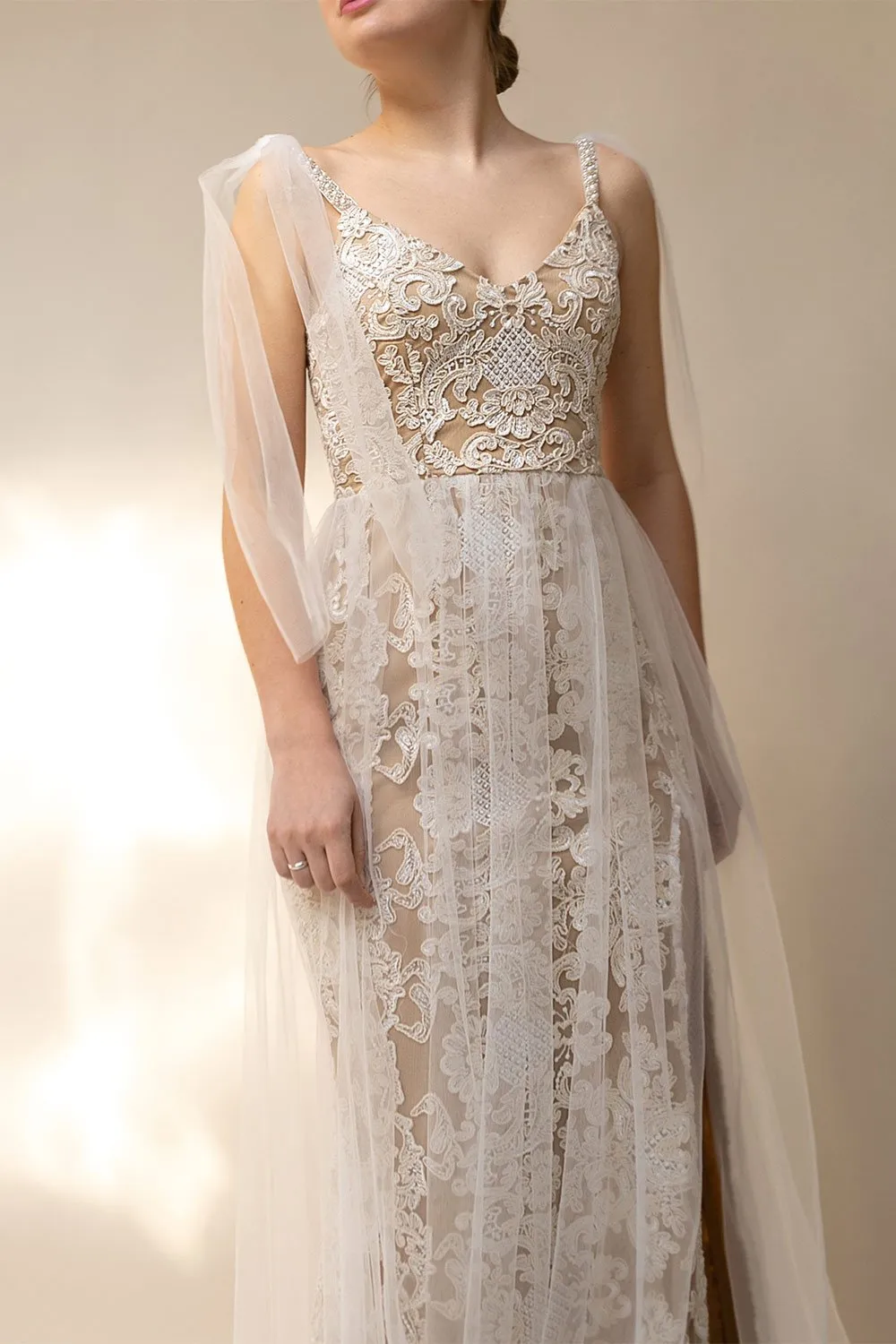 Brina | Beige Bridal Dress sold by Boutique 1861 product image thumbnail 2