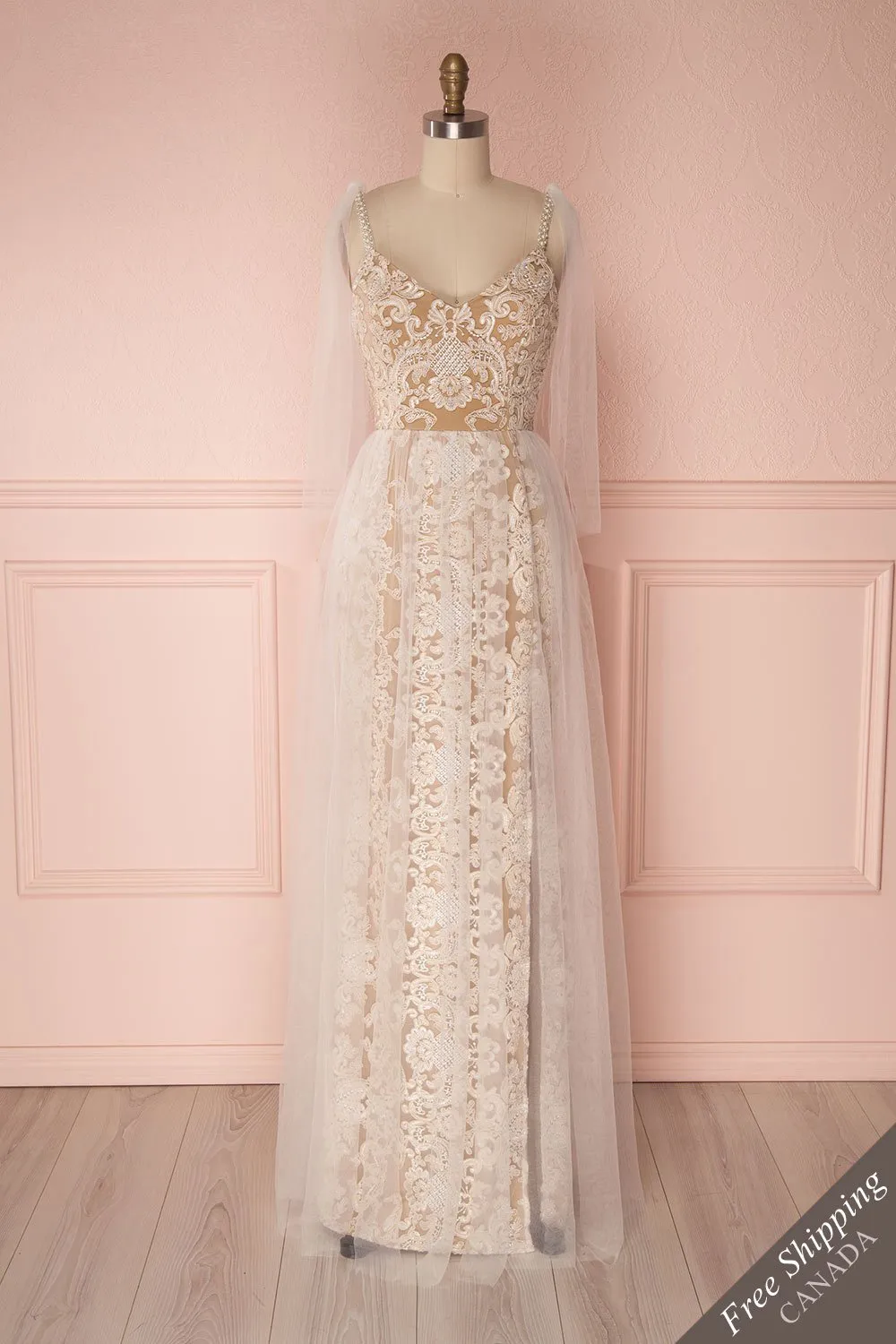 Brina | Beige Bridal Dress sold by Boutique 1861