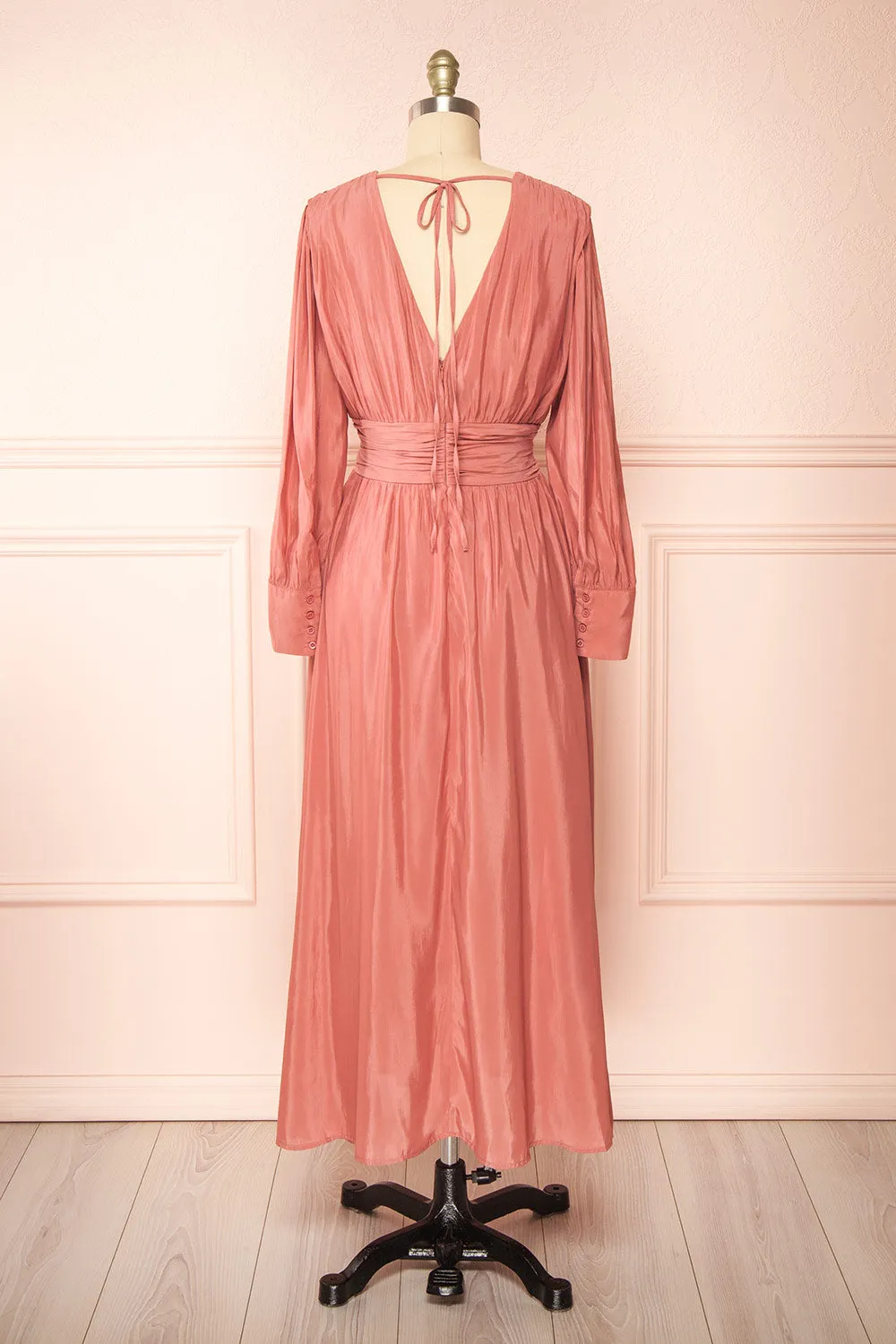 Fiorana | Pink Midi Dress w/ Long Sleeves sold by Boutique 1861 product image thumbnail 5