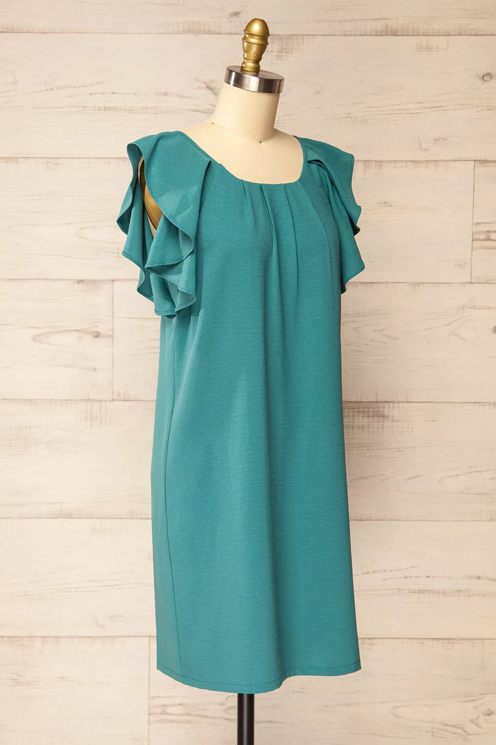 Aaron Teal | Straight Short Dress sold by Boutique 1861 product image thumbnail 3