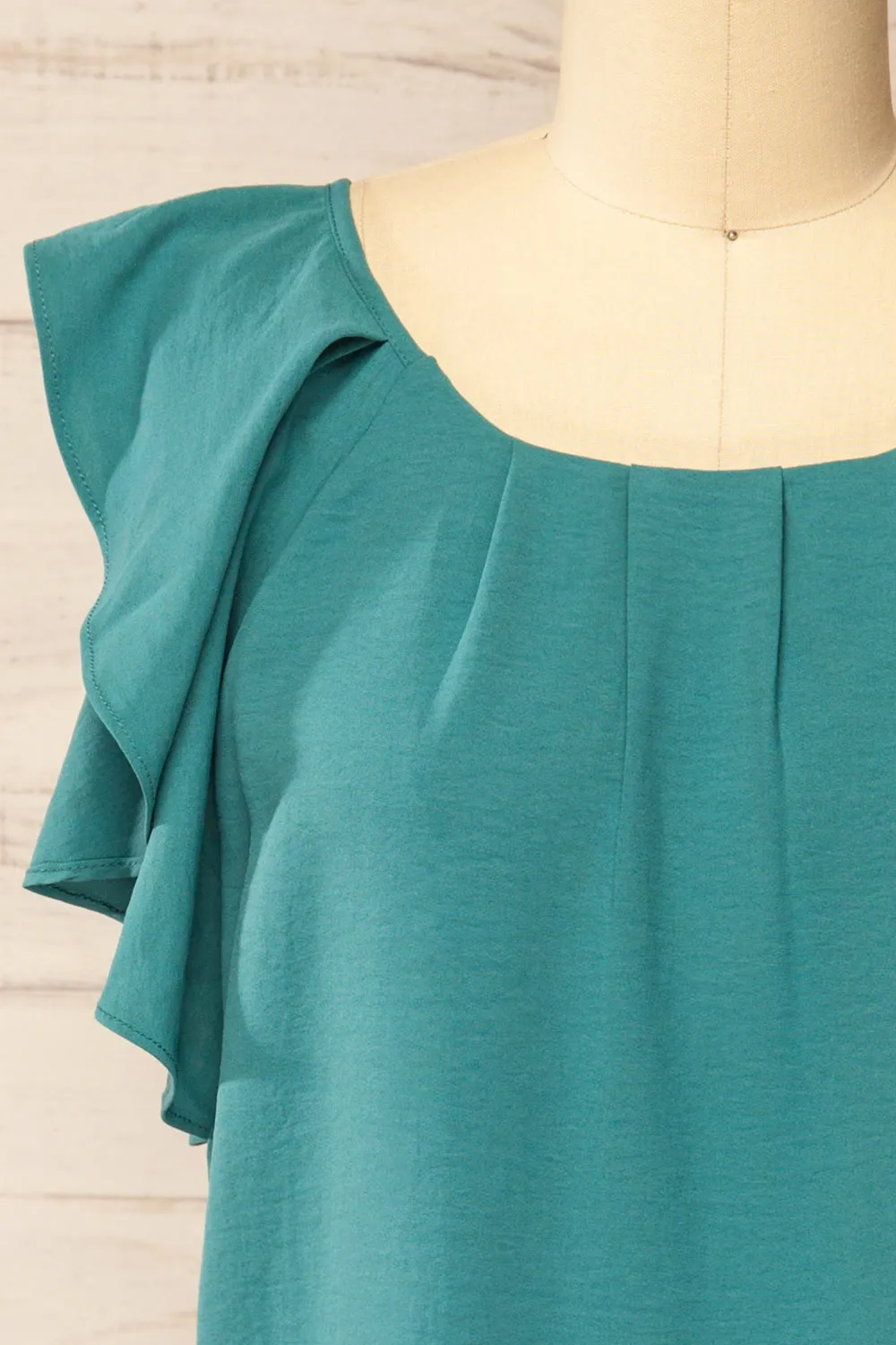 Aaron Teal | Straight Short Dress sold by Boutique 1861 product image thumbnail 2