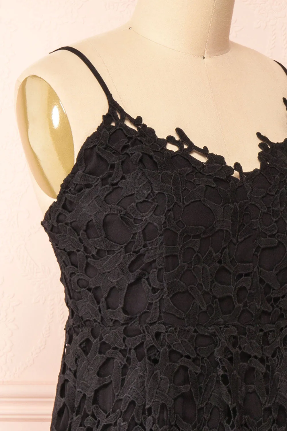 Avelina Black | Lace Midi Dress sold by Boutique 1861 product image thumbnail 5