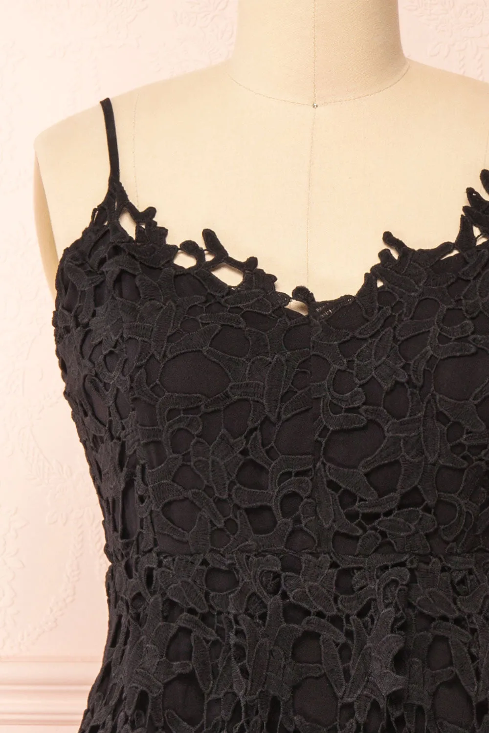 Avelina Black | Lace Midi Dress sold by Boutique 1861 product image thumbnail 3