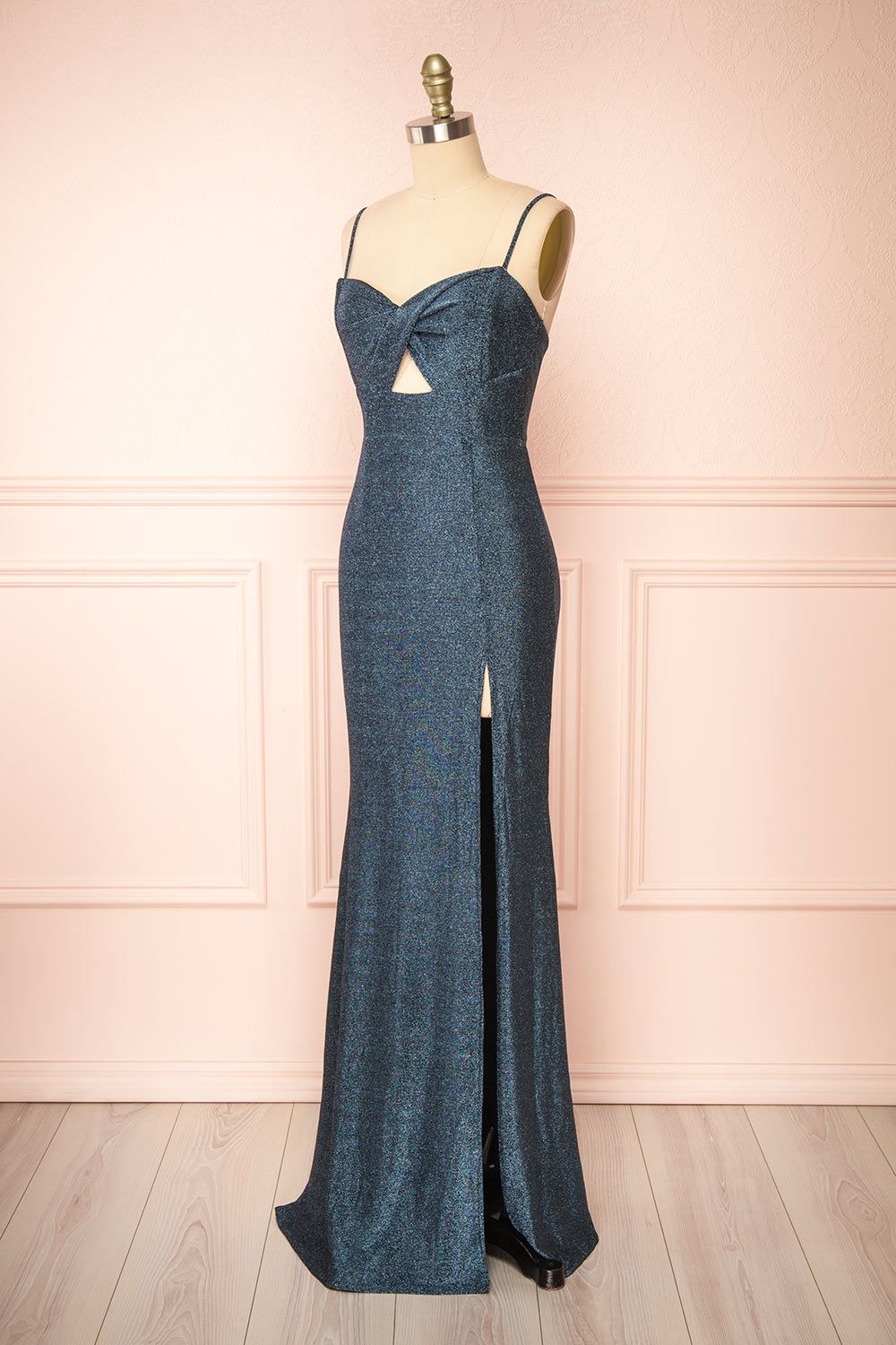 Aranjuez | Twist Neckline Shimmery Maxi Dress sold by Boutique 1861 product image thumbnail 4