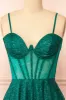 Euphea Green | Glitter Strapless Corset Dress sold by Boutique 1861