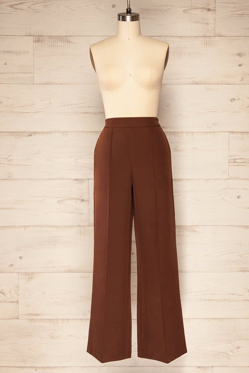 Korcula Brown | High Waisted Wide Leg Pants sold by Boutique 1861