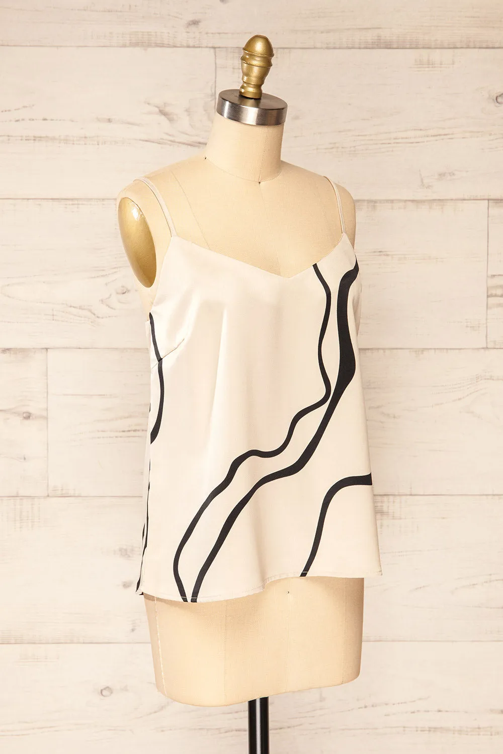 Sokode | Satin Cami Top w/ Abstract Pattern sold by Boutique 1861 product image thumbnail 3