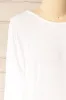 Vincennes White | Round Collar 3/4 Sleeve Top sold by Boutique 1861
