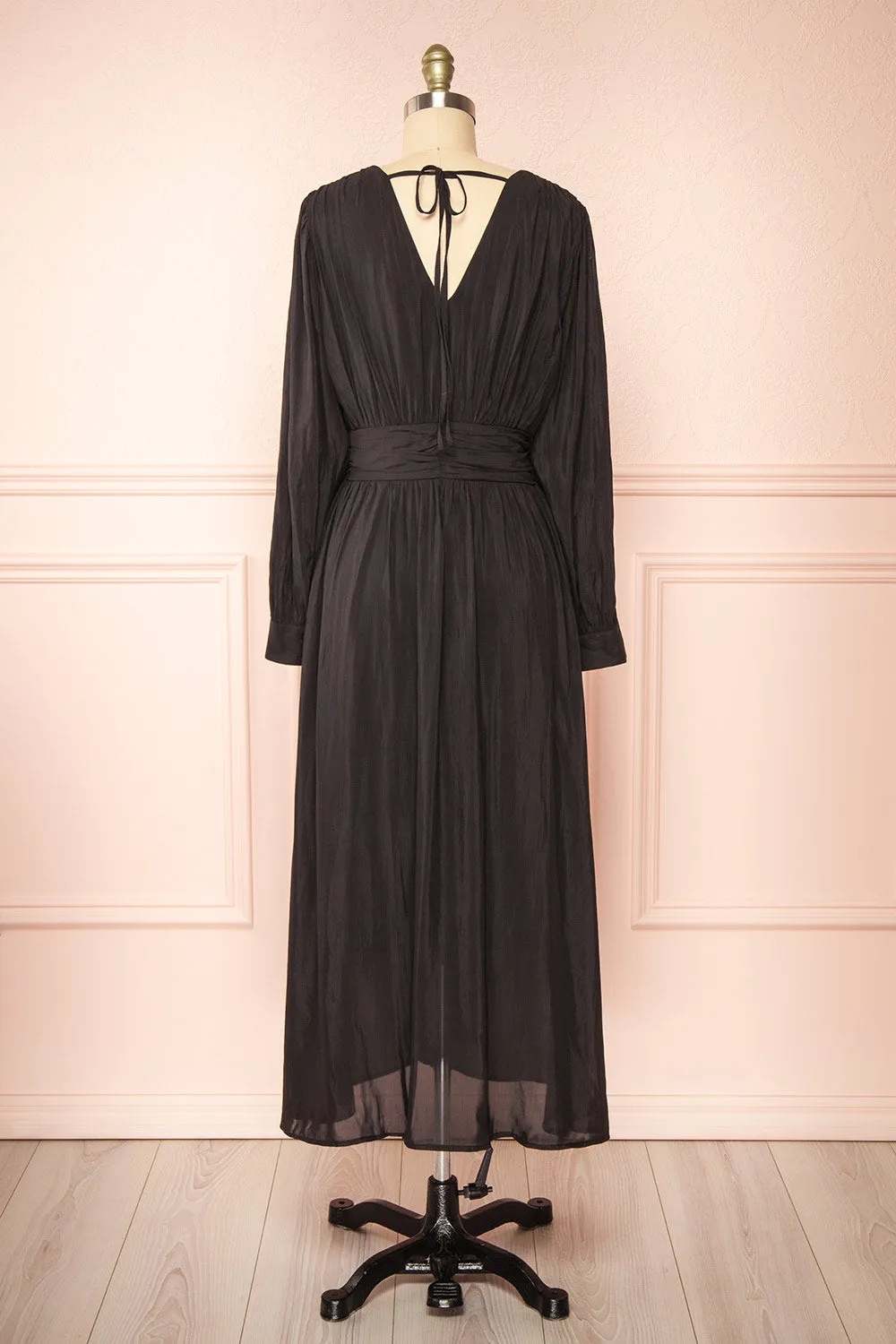 Kalinda Black | Long Sleeve Midi Dress sold by Boutique 1861 product image thumbnail 5