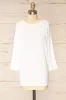 Vincennes White | Round Collar 3/4 Sleeve Top sold by Boutique 1861
