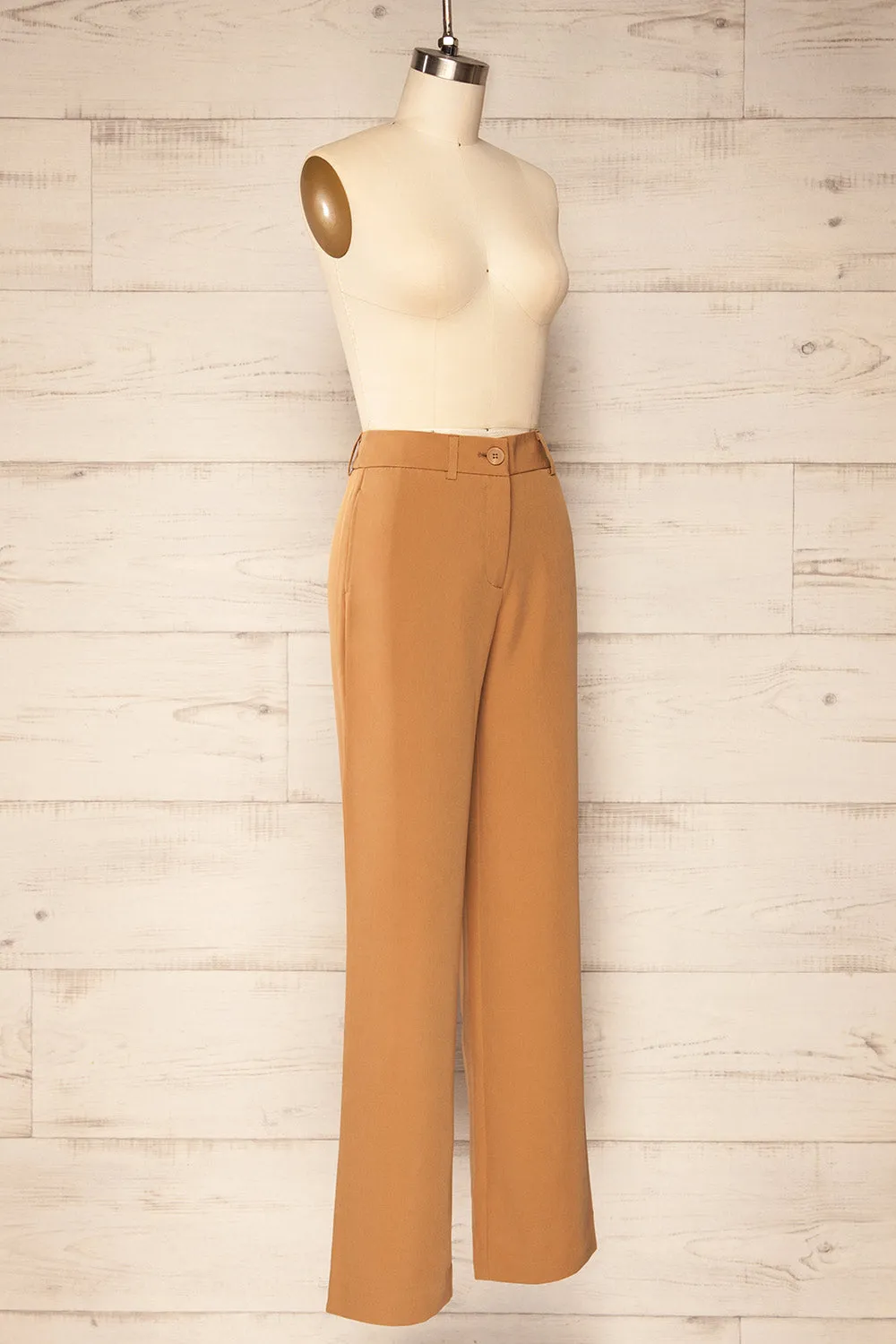 Sutton Caramel | Straight Leg Pants w/ Lateral Pockets sold by Boutique 1861 product image thumbnail 3