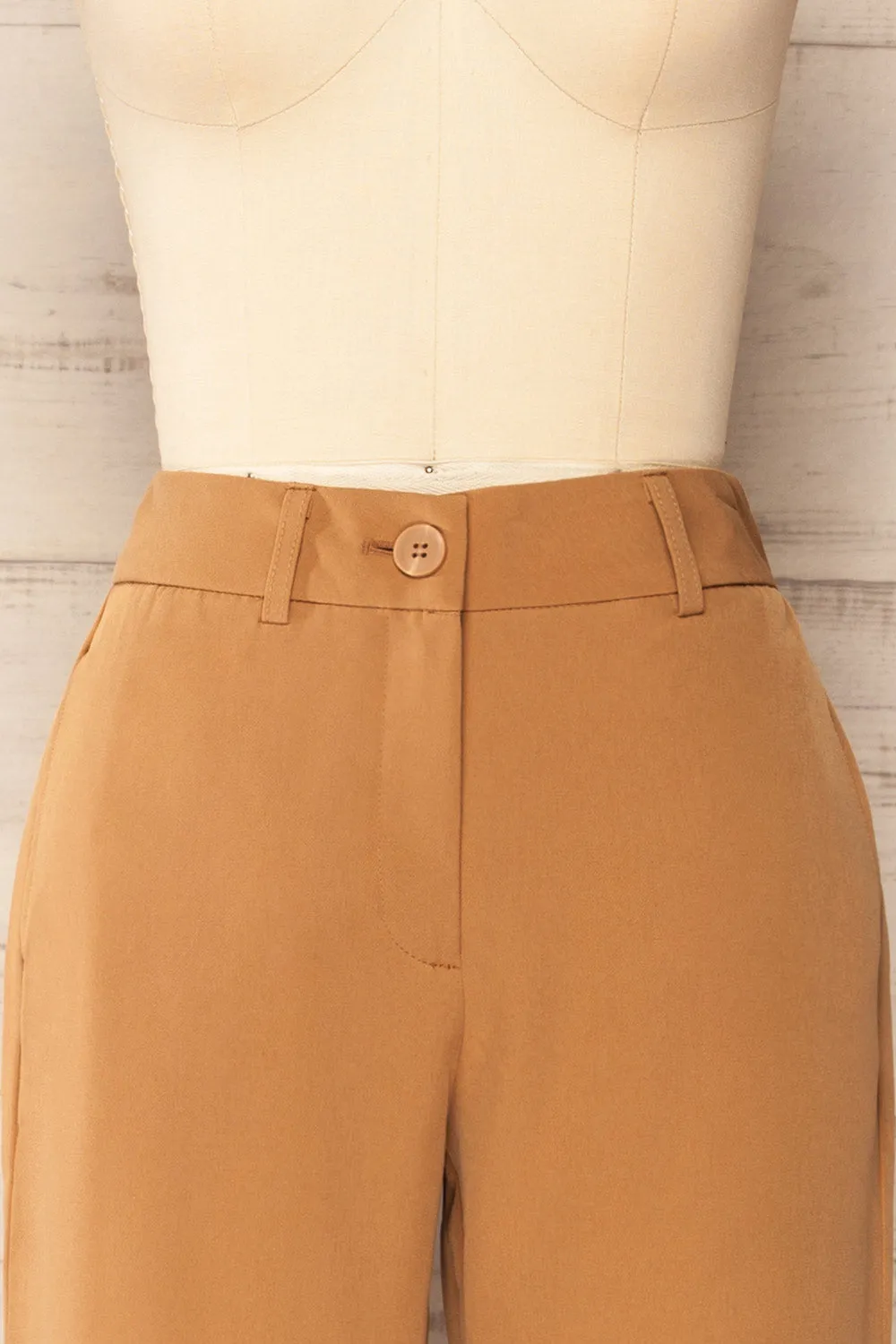 Sutton Caramel | Straight Leg Pants w/ Lateral Pockets sold by Boutique 1861 product image thumbnail 2