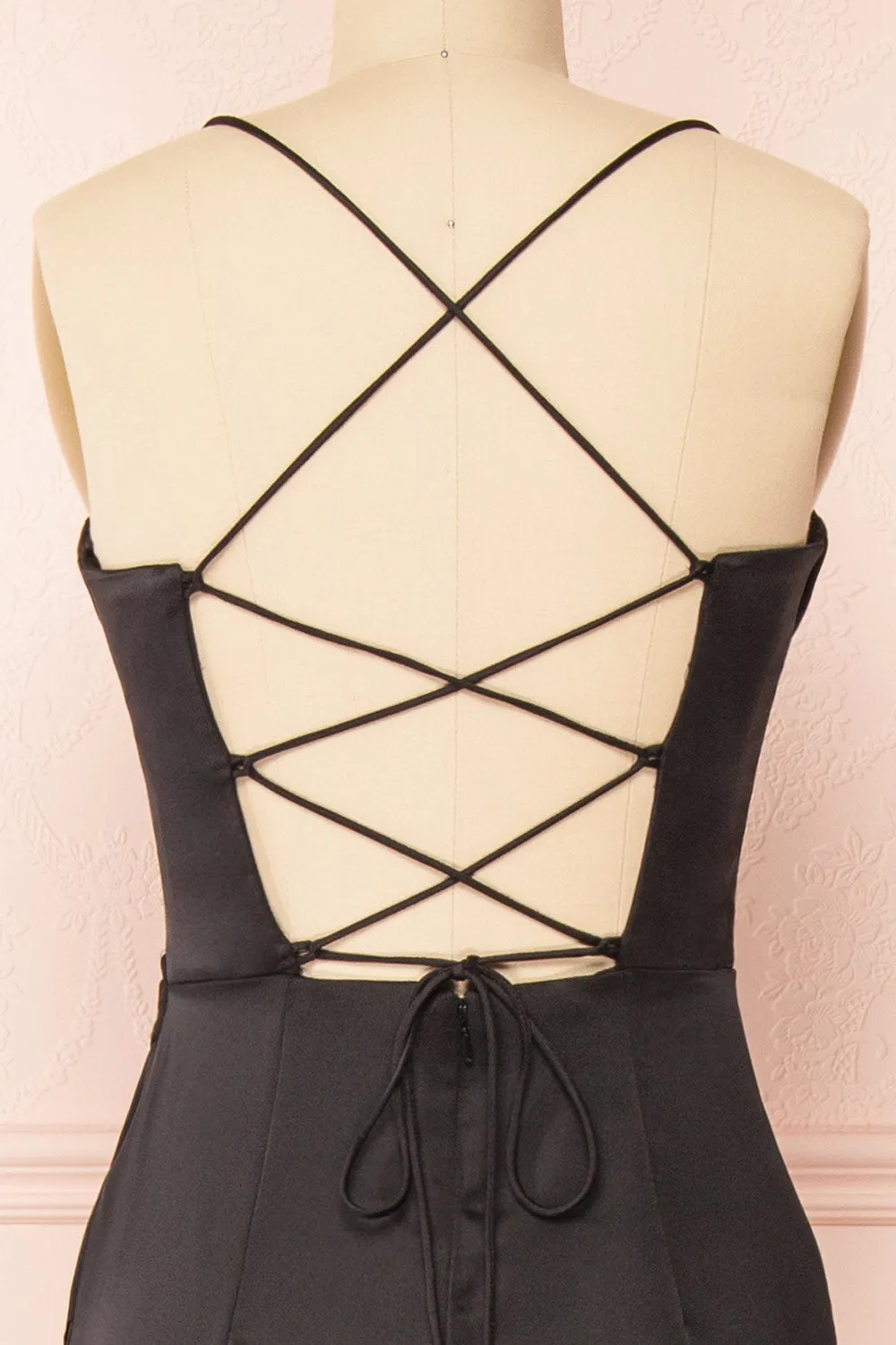 Kesha Black | Corset Cowl Neck Maxi Dress sold by Boutique 1861 product image thumbnail 3