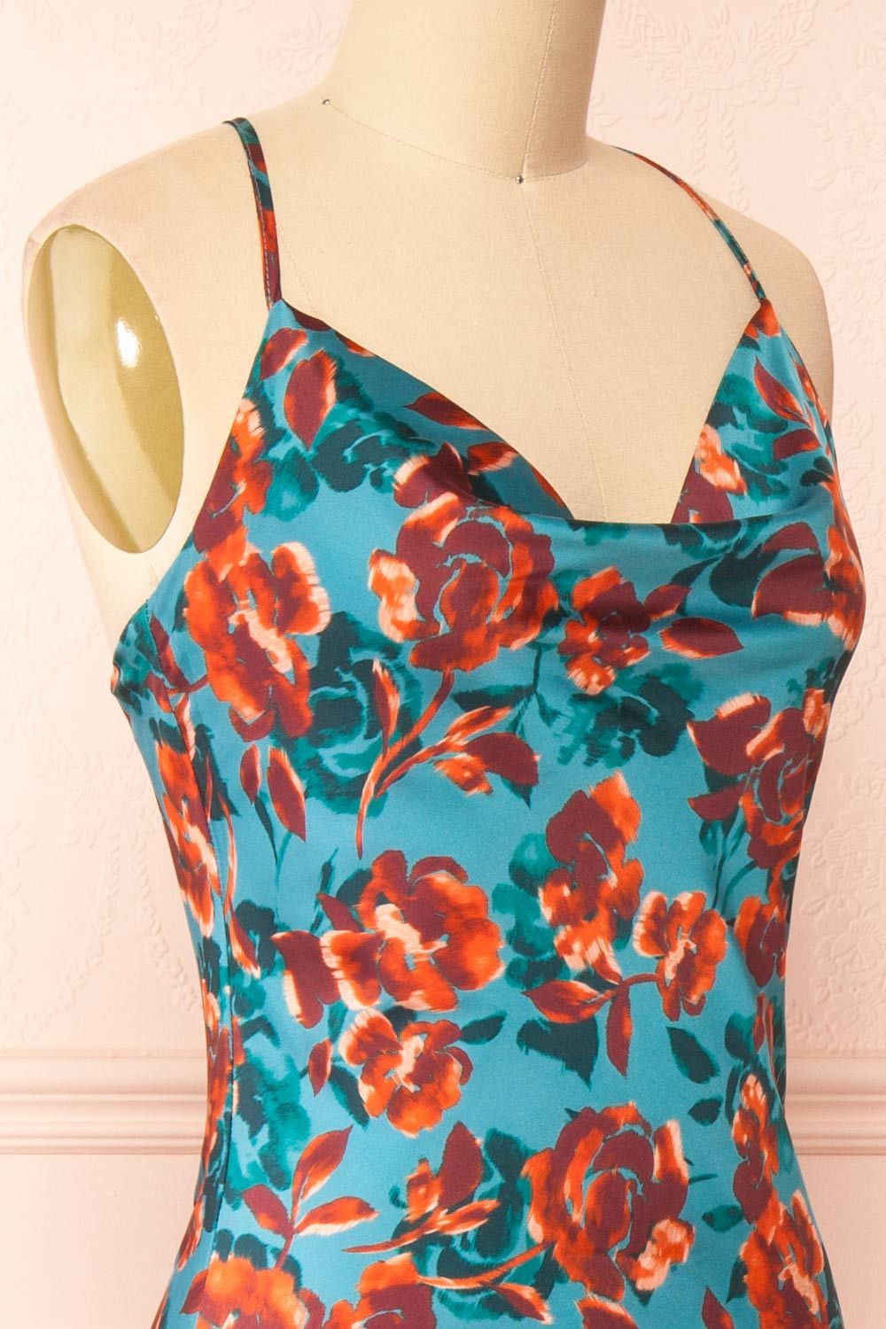 Ismeria | Cowl Neck Floral Midi Dress sold by Boutique 1861 product image thumbnail 4