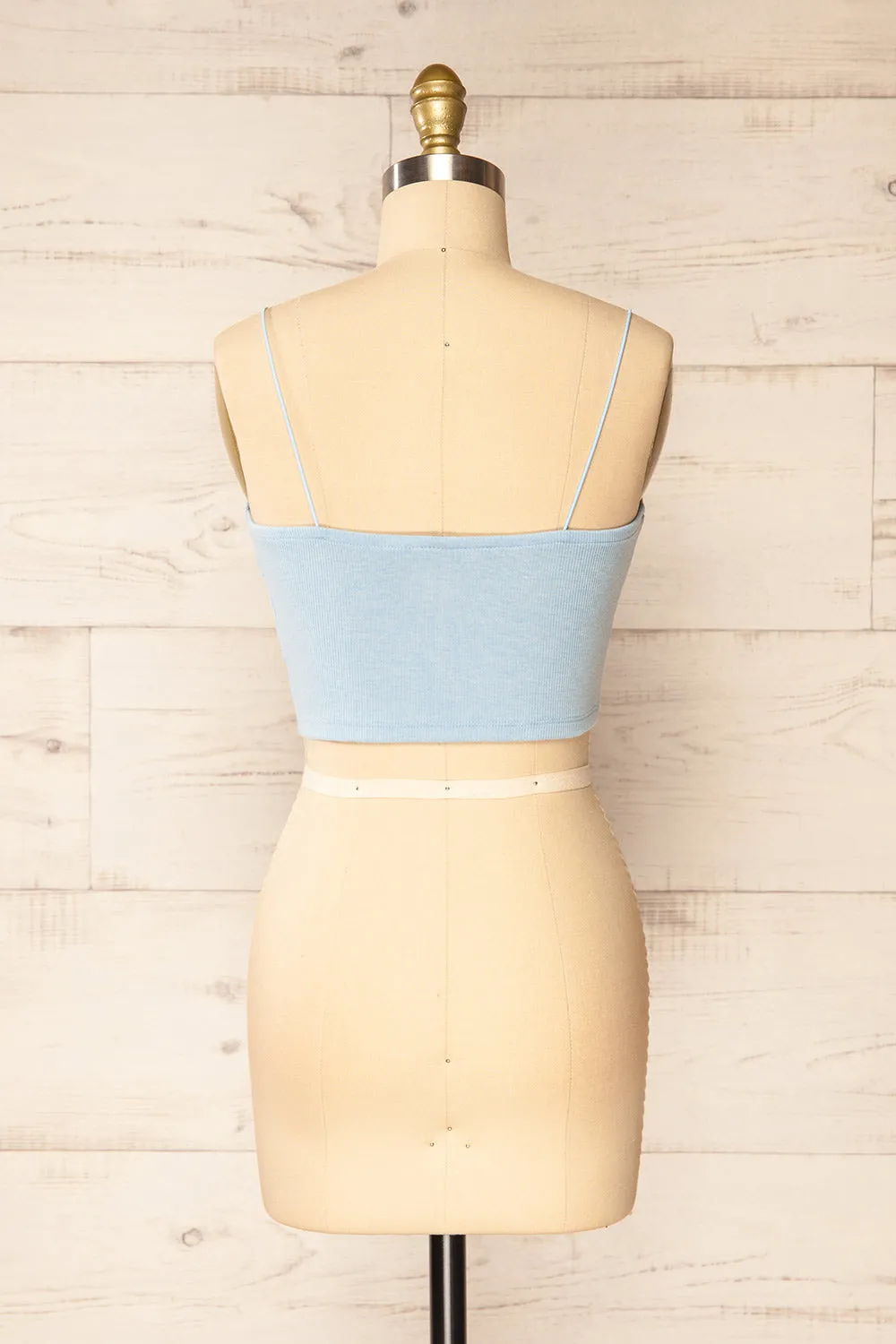 Rimini Blue | Cropped Ribbed Cami sold by Boutique 1861 product image thumbnail 5