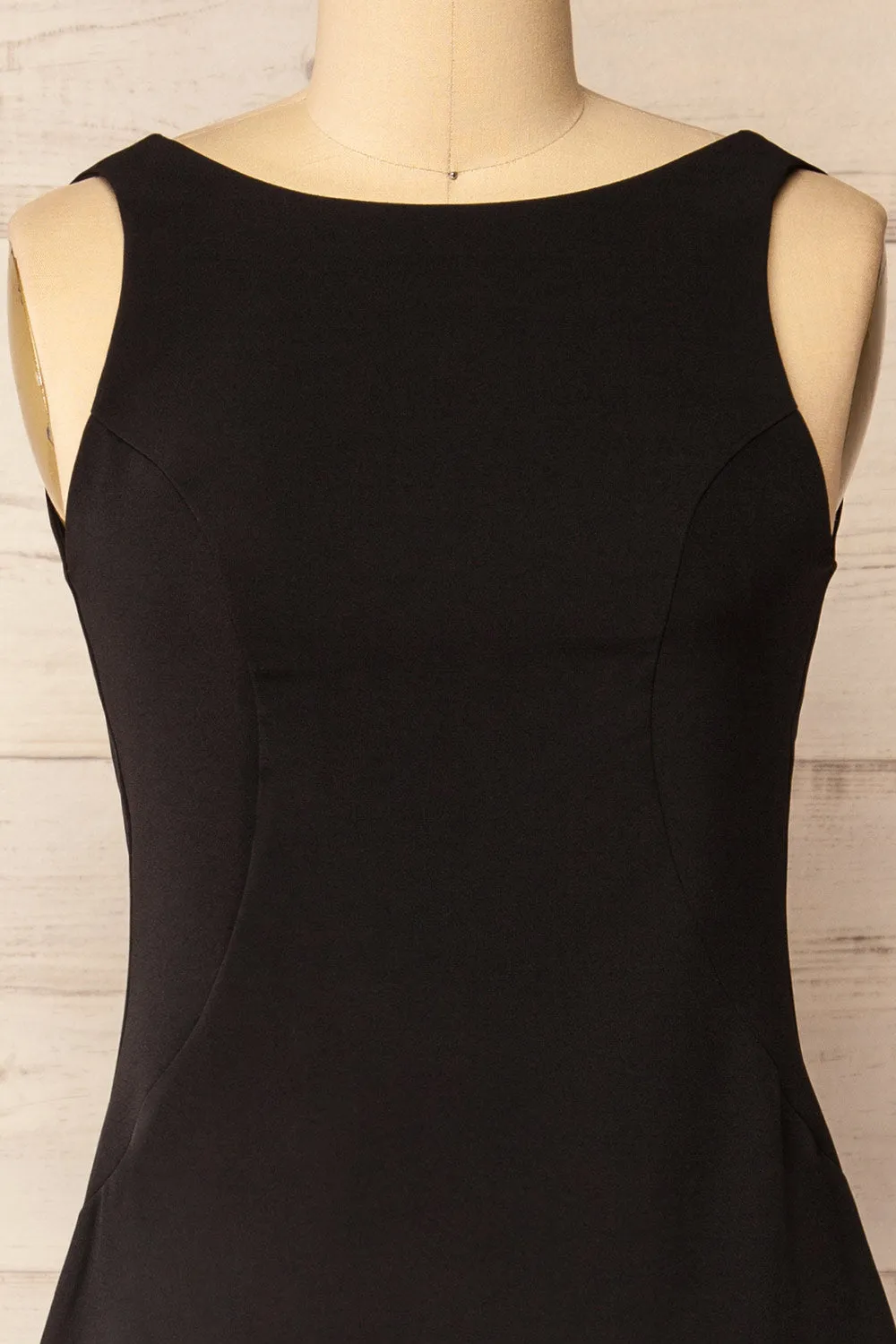 Kovna Black | Fitted Midi Dress w/ Open Back sold by Boutique 1861 product image thumbnail 3