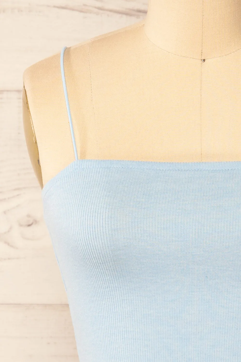 Rimini Blue | Cropped Ribbed Cami sold by Boutique 1861 product image thumbnail 2