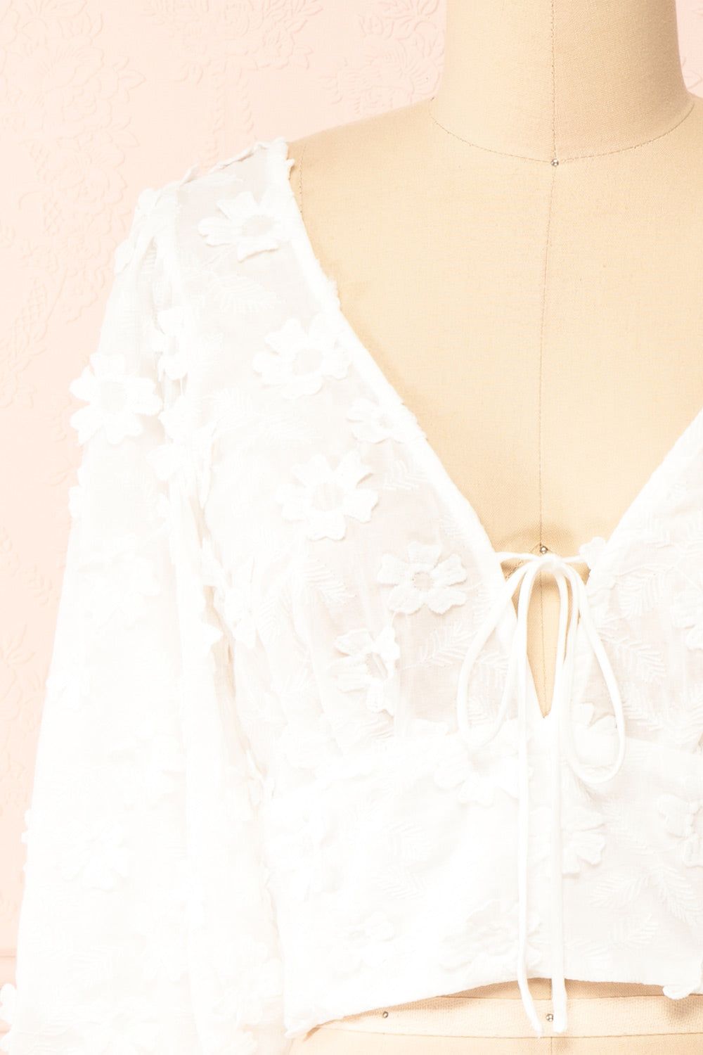 Helaine | Cropped Top w/ Floral Embroidery sold by Boutique 1861 product image thumbnail 4