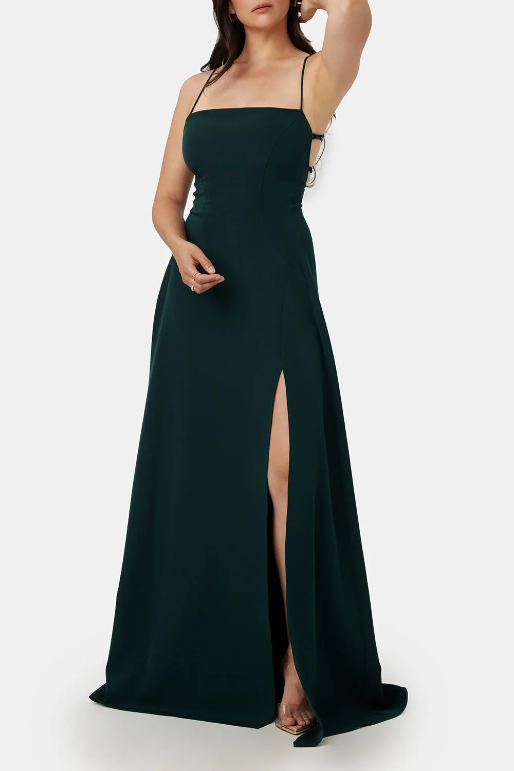 Izabella Green | A-line Maxi Dress with Open Back sold by Boutique 1861 product image thumbnail 3