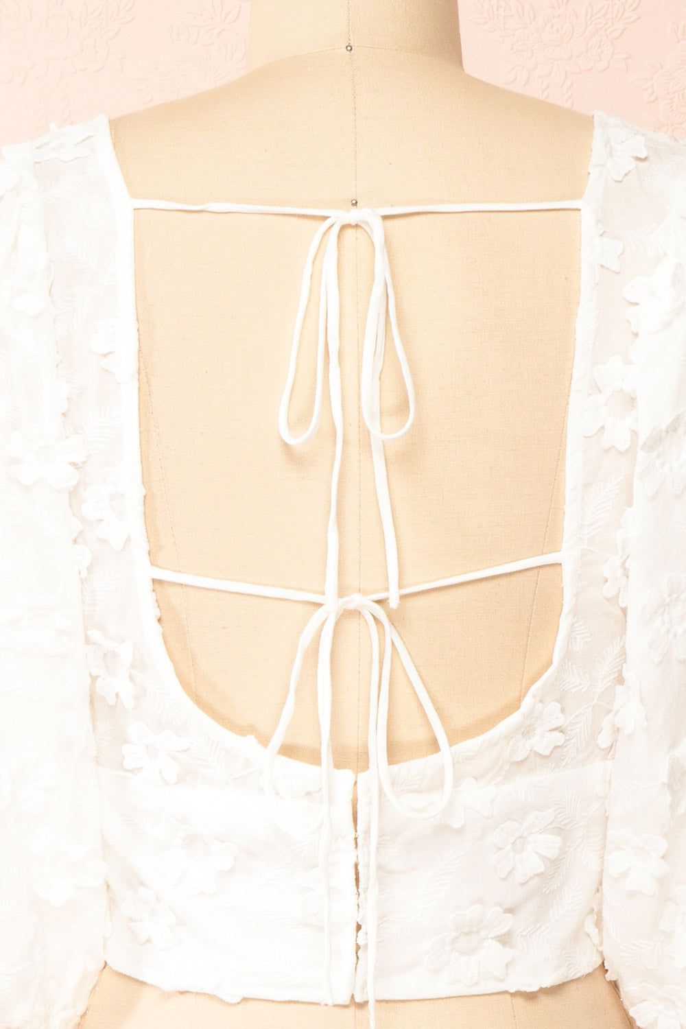 Helaine | Cropped Top w/ Floral Embroidery sold by Boutique 1861 product image thumbnail 2