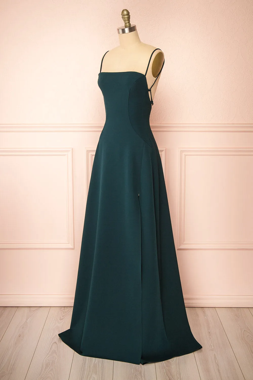Izabella Green | A-line Maxi Dress with Open Back sold by Boutique 1861 product image thumbnail 5