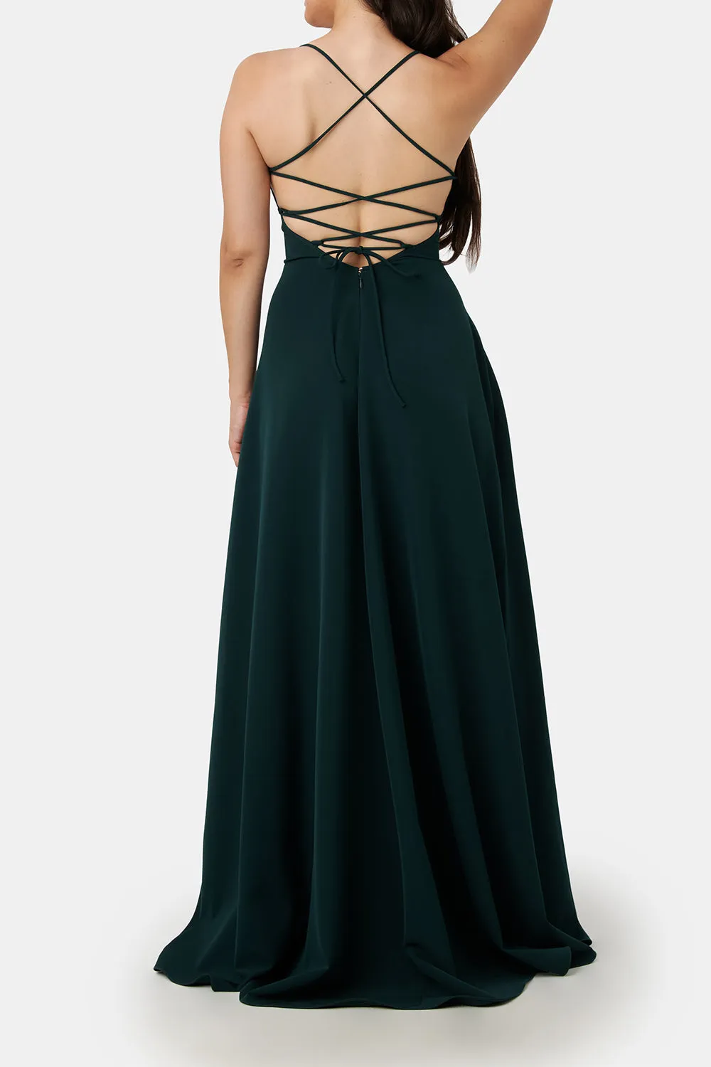 Izabella Green | A-line Maxi Dress with Open Back sold by Boutique 1861 product image thumbnail 2