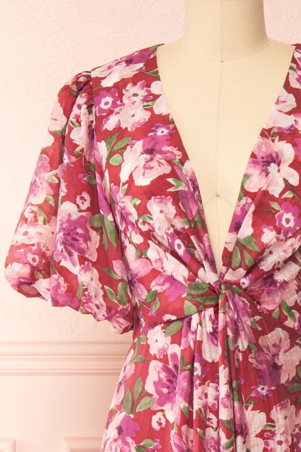 Nerissa | Deep V-neck Floral Print Maxi Dress sold by Boutique 1861 product image thumbnail 2