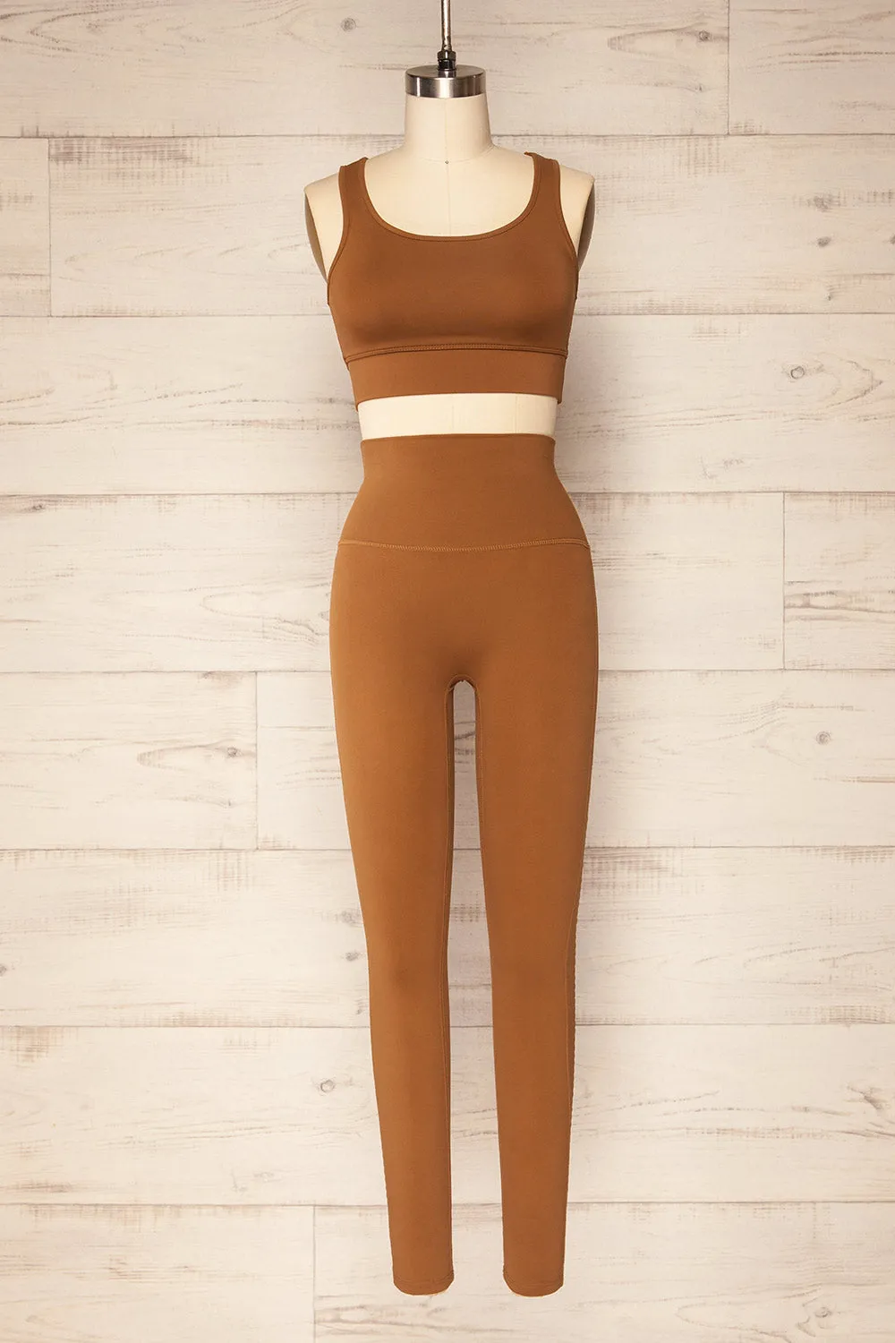 Set Mida Caramel | Sports Bra & Leggings Set sold by Boutique 1861