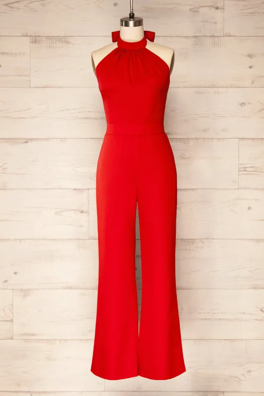 Zoutrane | Open Back Halter Neck Jumpsuit sold by Boutique 1861