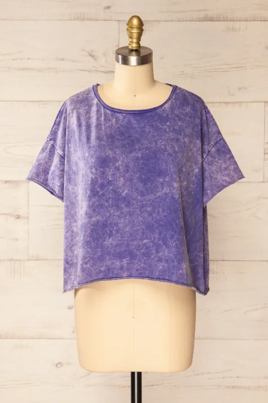 Turin Purple | Oversized Faded T-Shirt sold by Boutique 1861