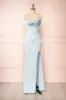 Kesha Blue | Corset Cowl Neck Maxi Dress sold by Boutique 1861