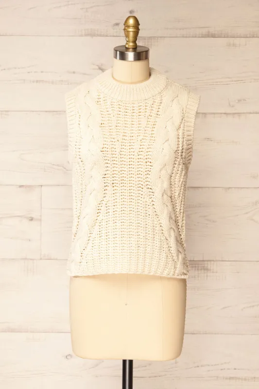 Edinburgh | Sleeveless Knitted Top sold by Boutique 1861