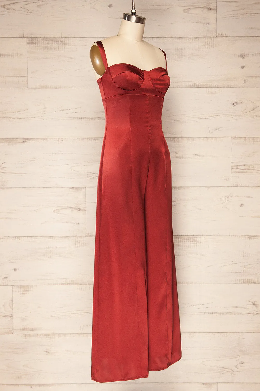 Laloux | Satin Wide Leg Jumpsuit sold by Boutique 1861 product image thumbnail 3