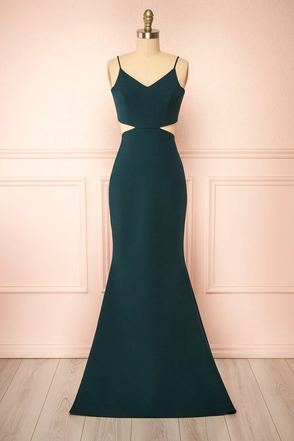 Kamilla Green | Maxi Mermaid Dress w/ Cut-Outs sold by Boutique 1861