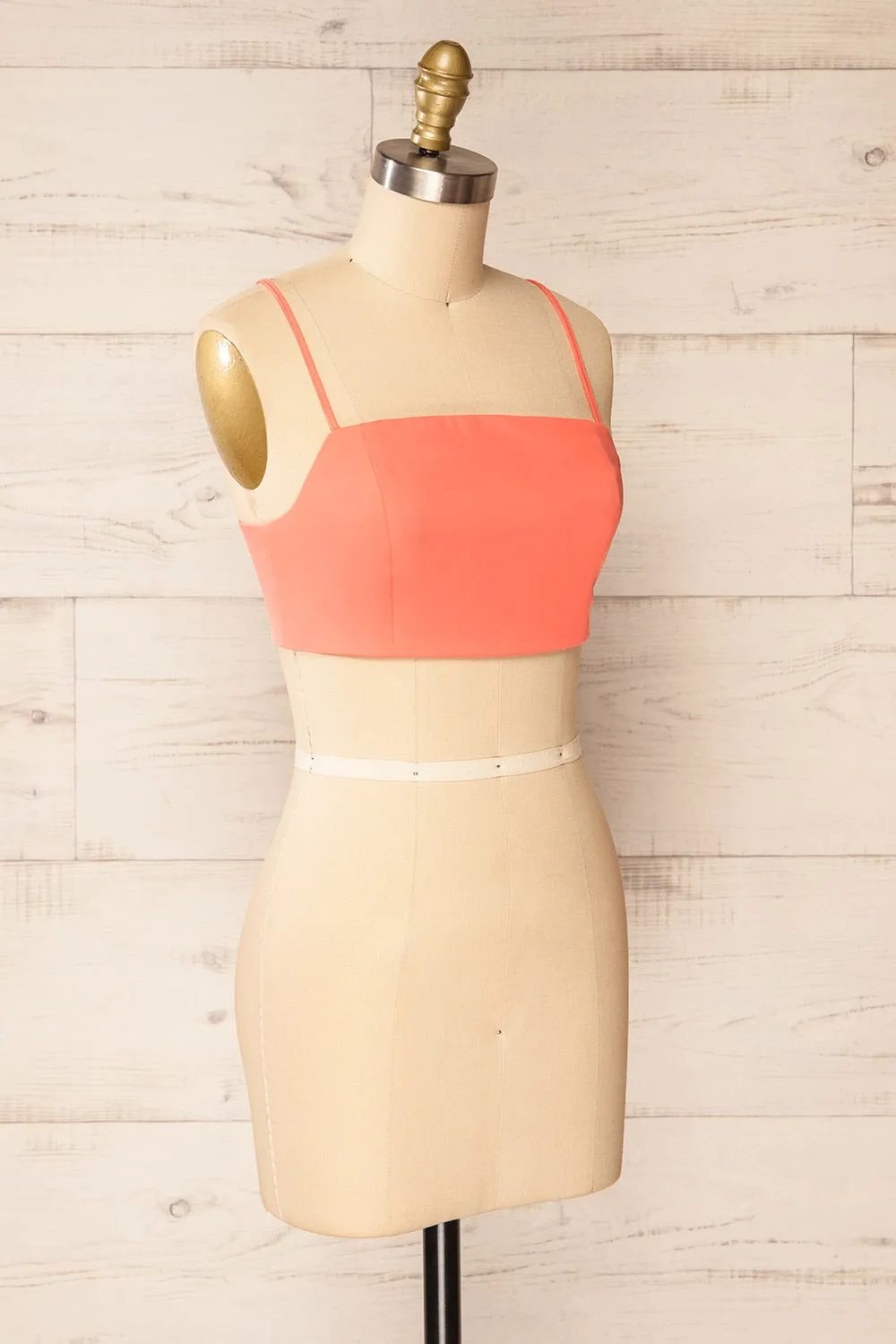 Toluca Pink | Lace-Up Back Crop Top sold by Boutique 1861 product image thumbnail 4