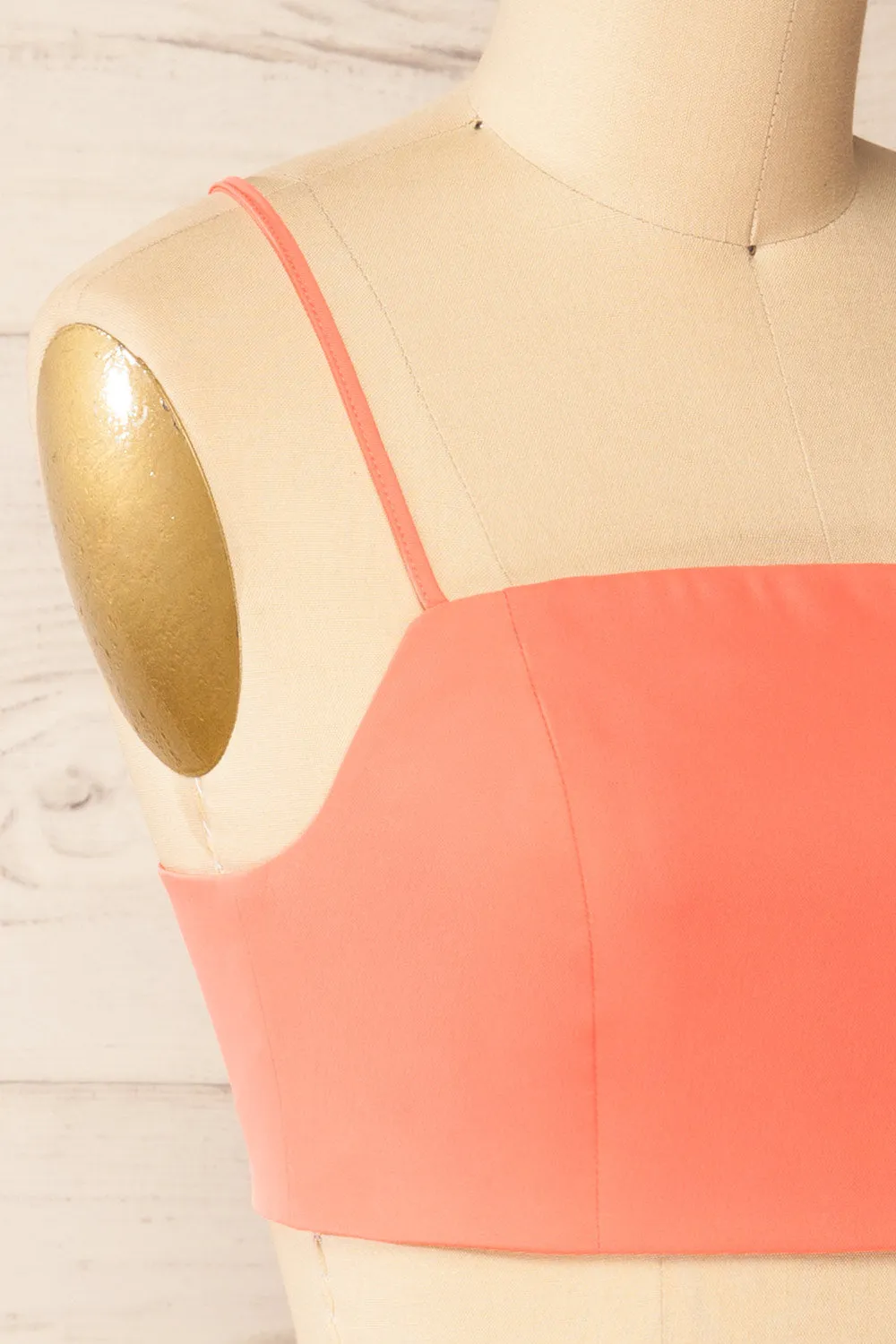 Toluca Pink | Lace-Up Back Crop Top sold by Boutique 1861 product image thumbnail 5