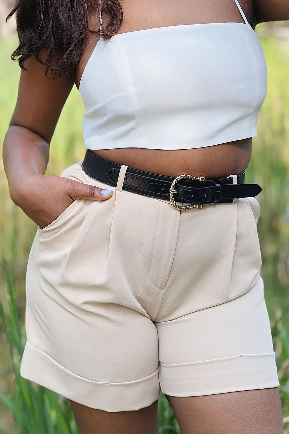 Toluca Pink | Lace-Up Back Crop Top sold by Boutique 1861 product image thumbnail 2