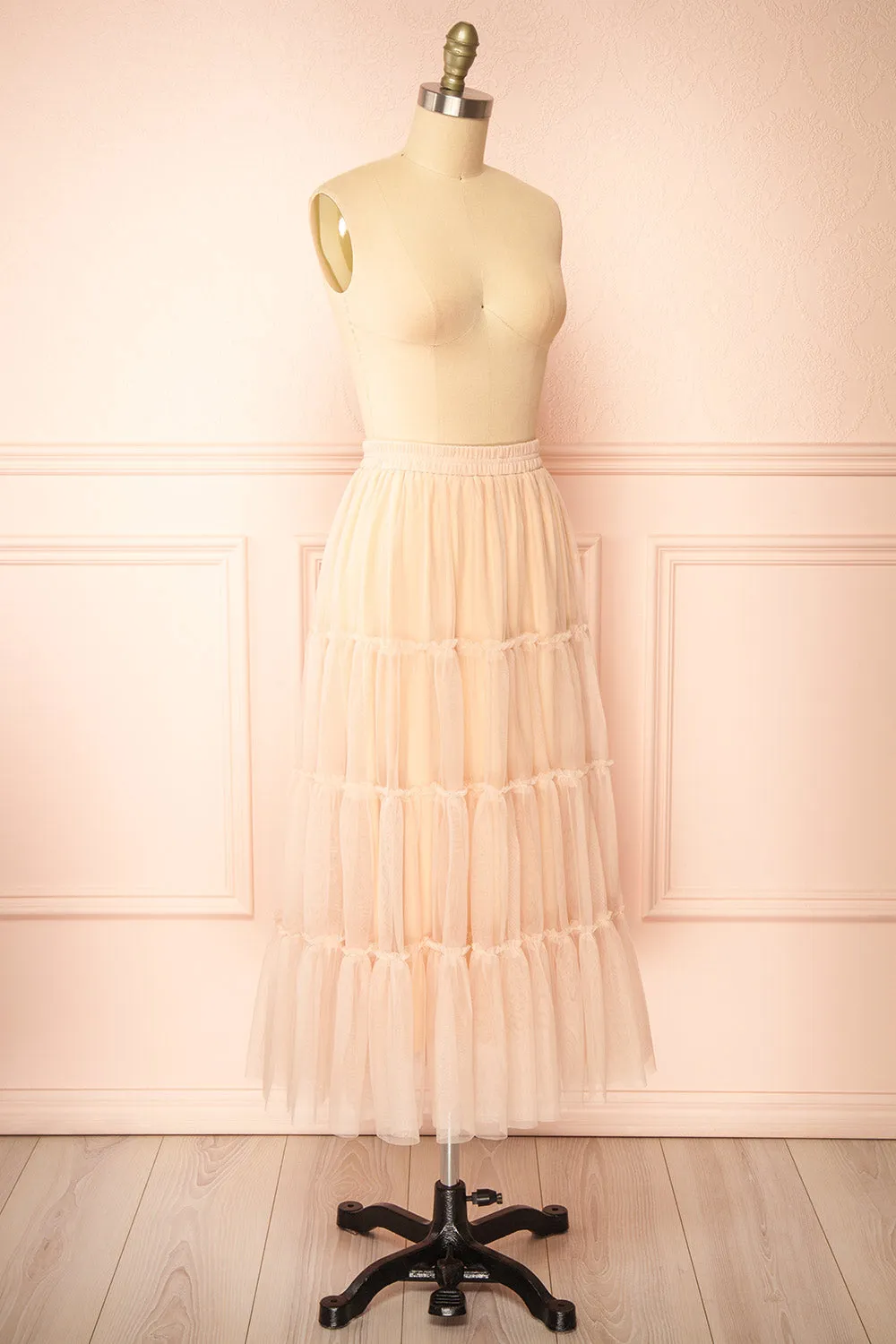 Yotsuba Blush | Tiered Tulle Midi Skirt sold by Boutique 1861 product image thumbnail 4