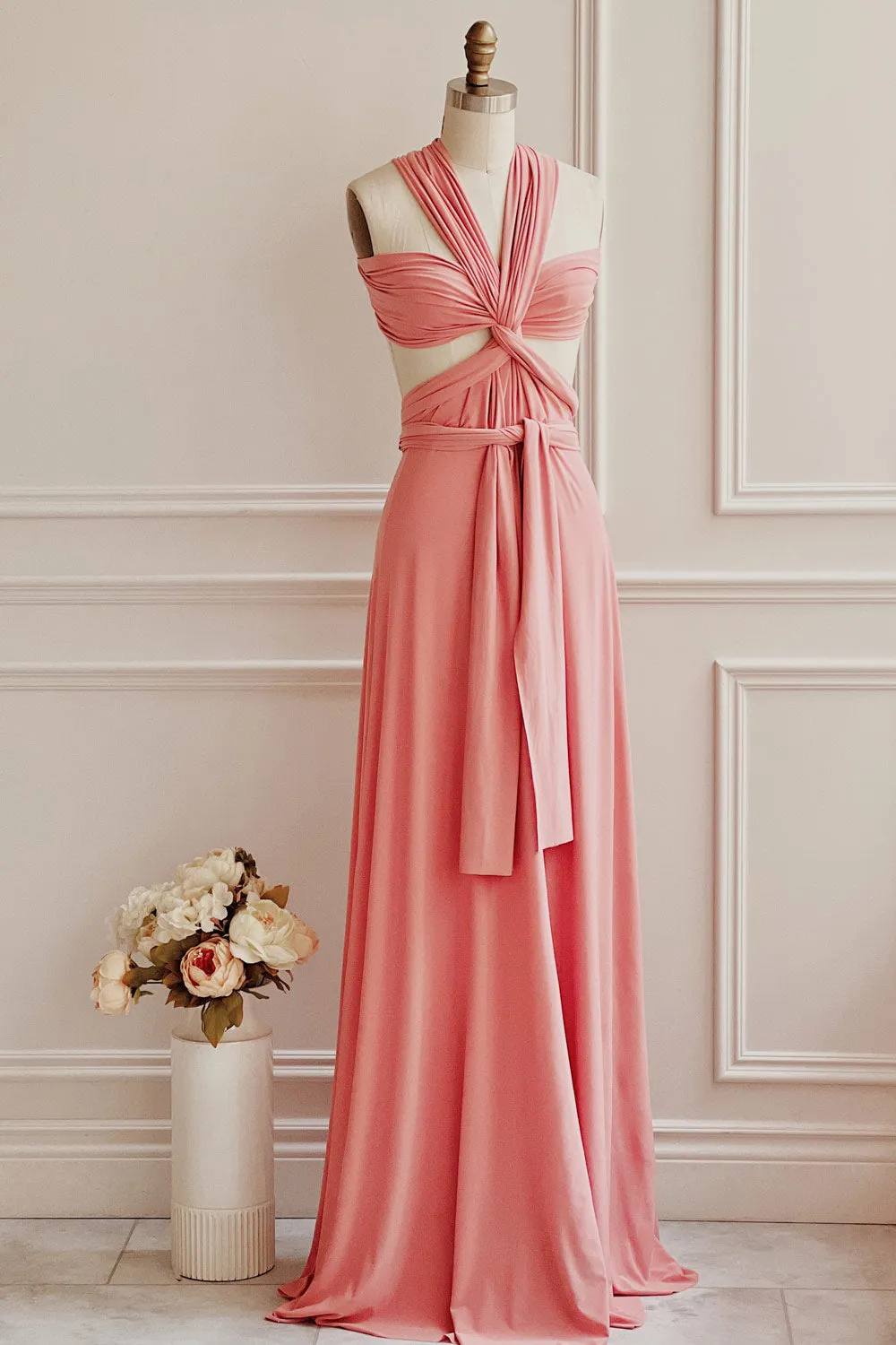 Violaine Dusty Pink | Convertible Maxi Dress sold by Boutique 1861 product image thumbnail 2