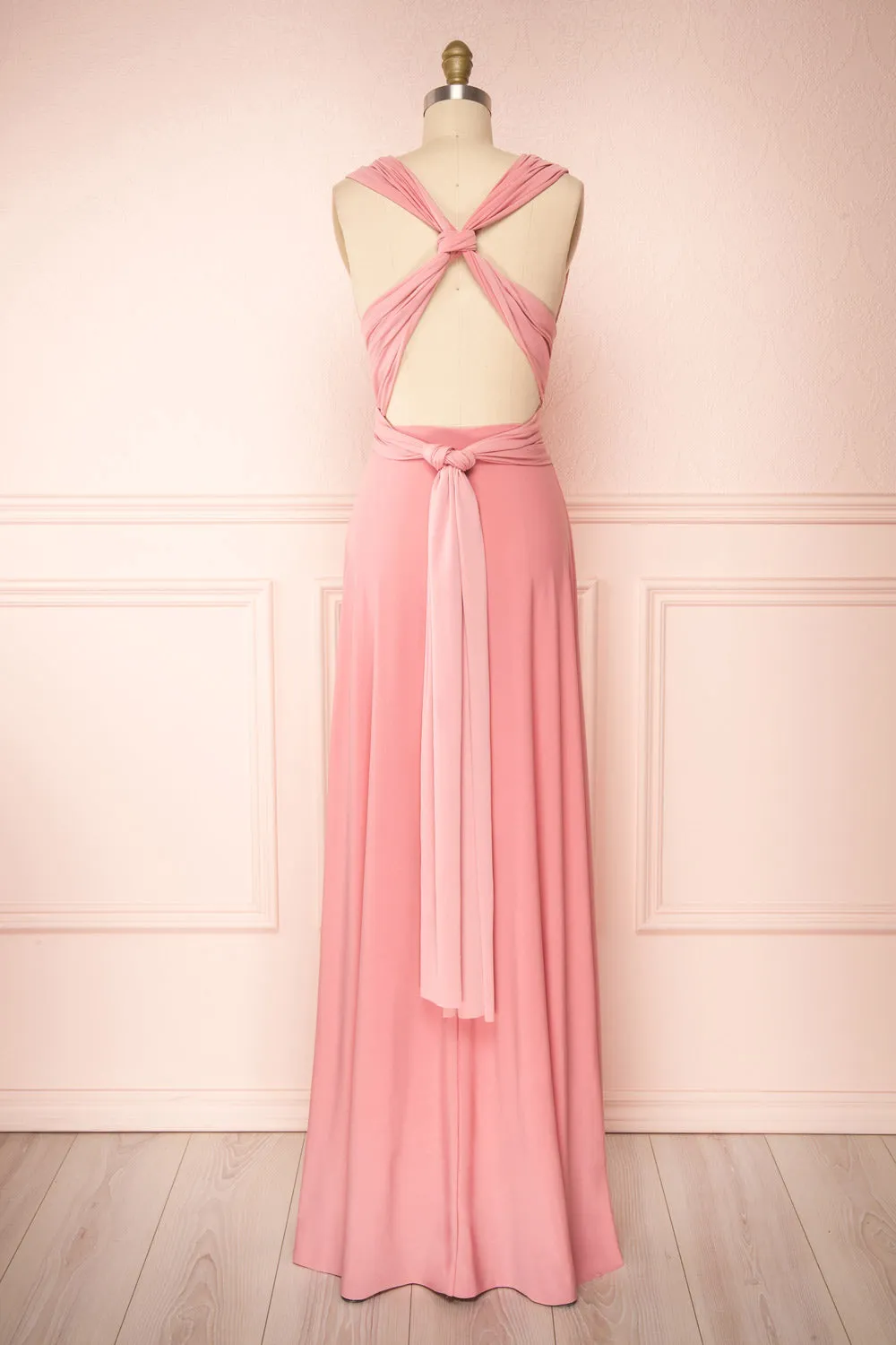 Violaine Dusty Pink | Convertible Maxi Dress sold by Boutique 1861 product image thumbnail 3