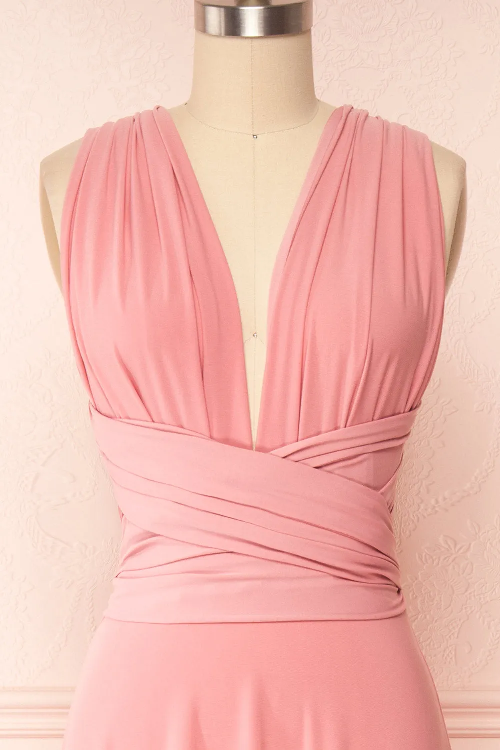 Violaine Dusty Pink | Convertible Maxi Dress sold by Boutique 1861 product image thumbnail 5