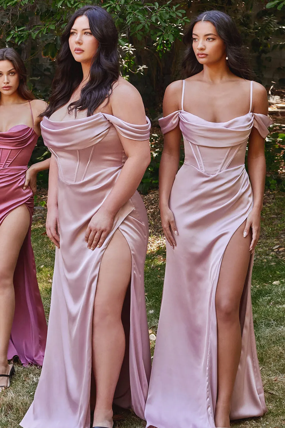 Evolet Mauve | Off-Shoulder Corset Maxi Dress sold by Boutique 1861 product image thumbnail 2