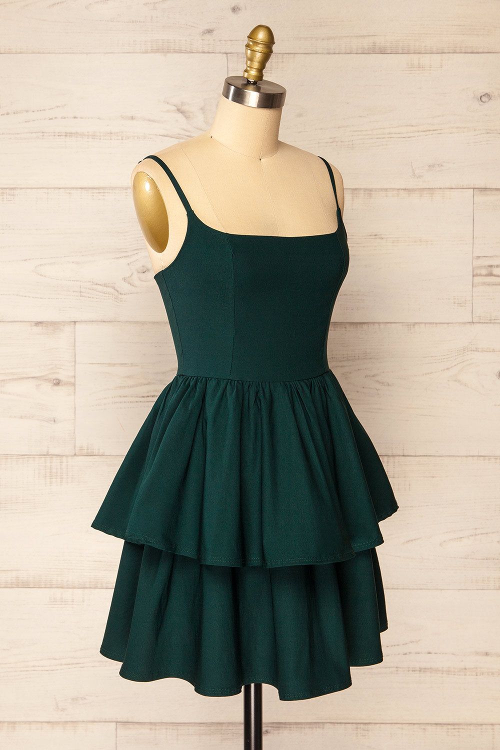 Tallemaja Green | Short Tiered A-Line Dress sold by Boutique 1861 product image thumbnail 3