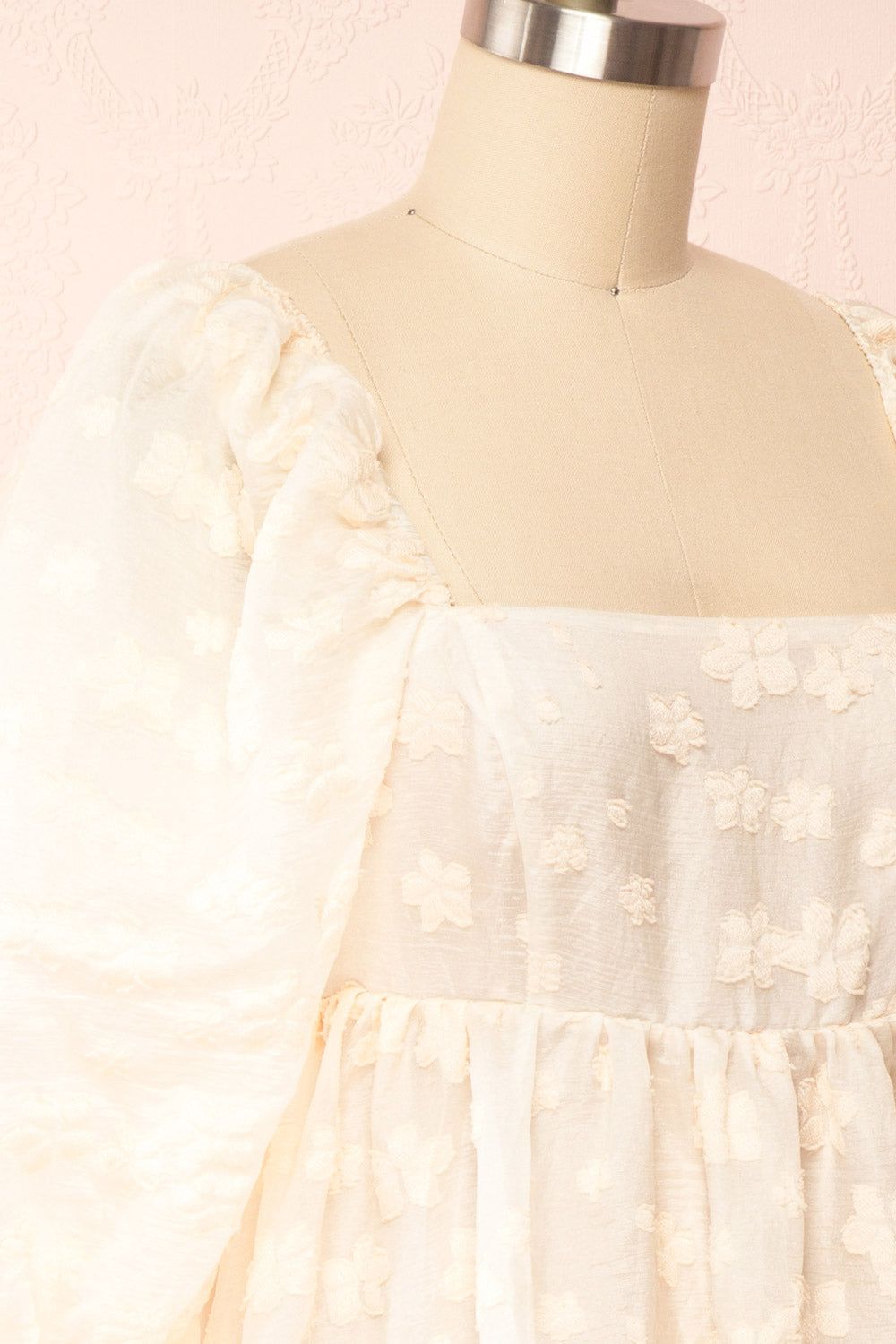 Olympe | Cream Babydoll Dress w/ Flowers sold by Boutique 1861 product image thumbnail 4
