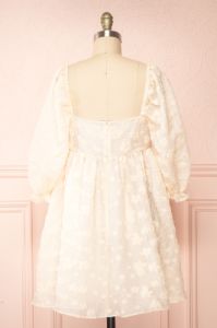 Olympe | Cream Babydoll Dress w/ Flowers sold by Boutique 1861
