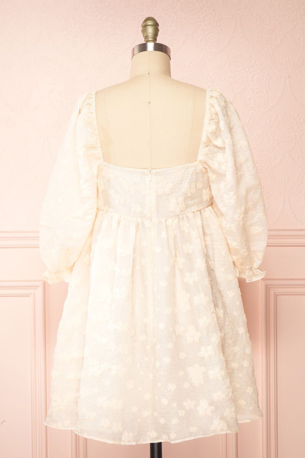 Olympe | Cream Babydoll Dress w/ Flowers sold by Boutique 1861 product image thumbnail 5