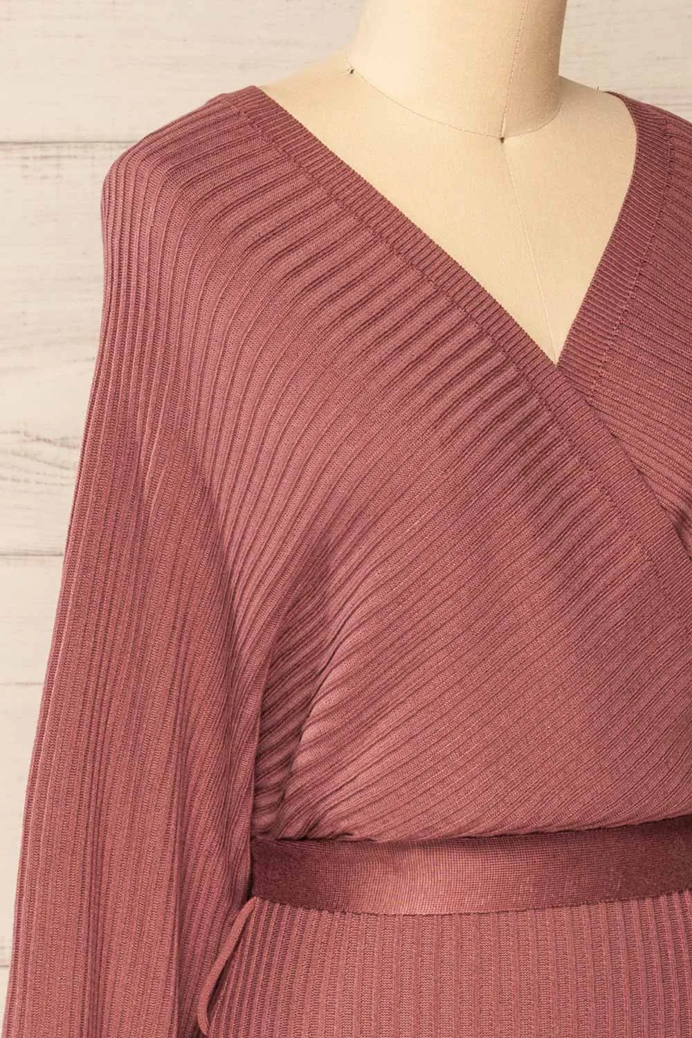 Bergame Pink | Knitted Wrap Dress sold by Boutique 1861 product image thumbnail 5